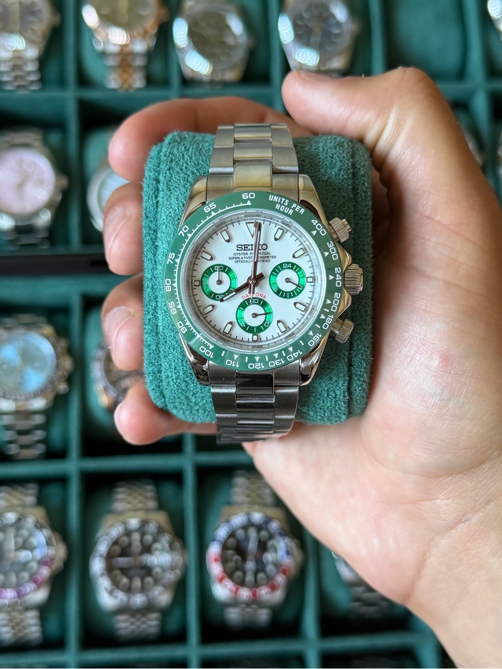 Seiko Mod: Alpine Green Daytona